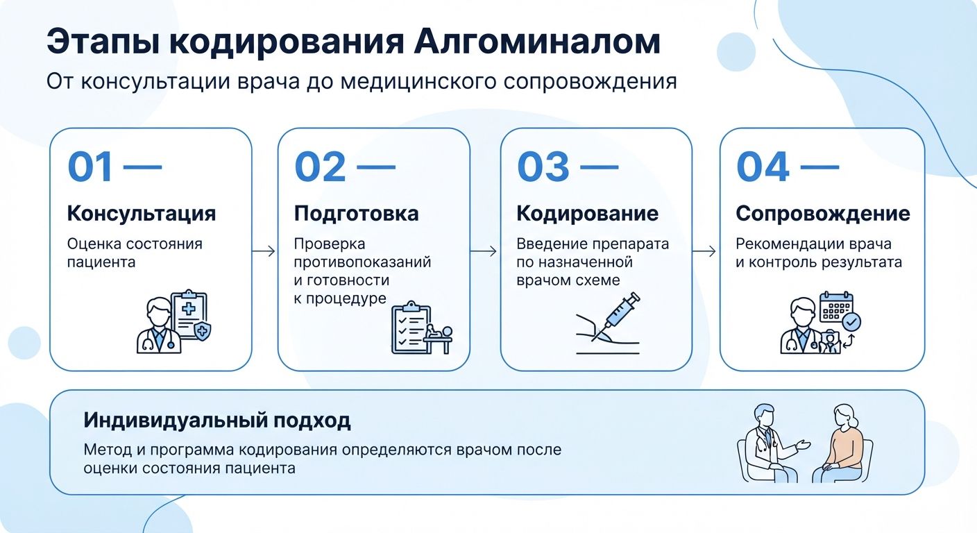 Кодирование препаратом «Алгоминал» в Кировском инфографика